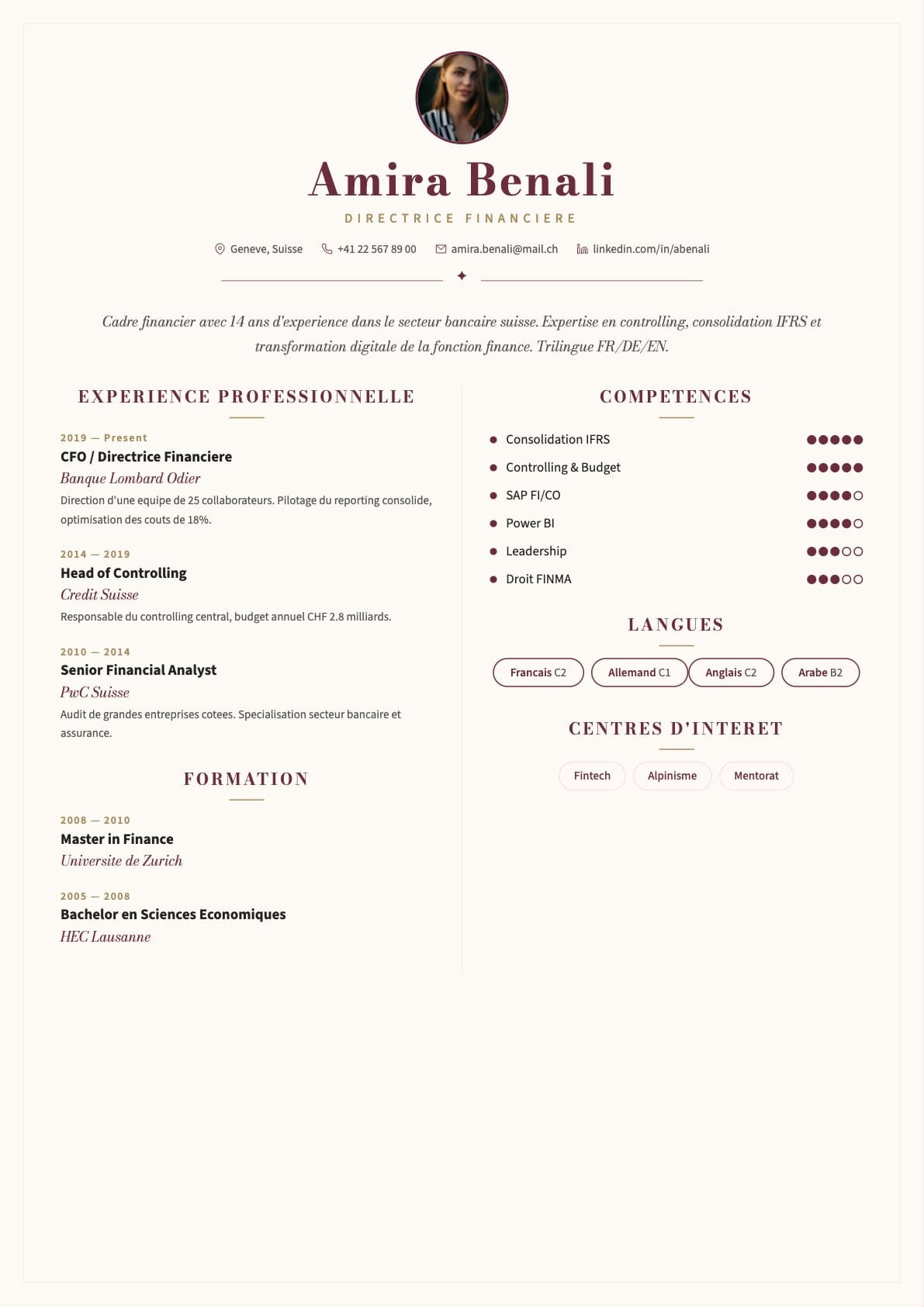 Template Burgundy Prestige